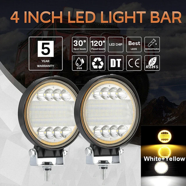 Luce di lavoro LED rotonda 4 pollici 72 W faretto faro fuoristrada ATV ~H7