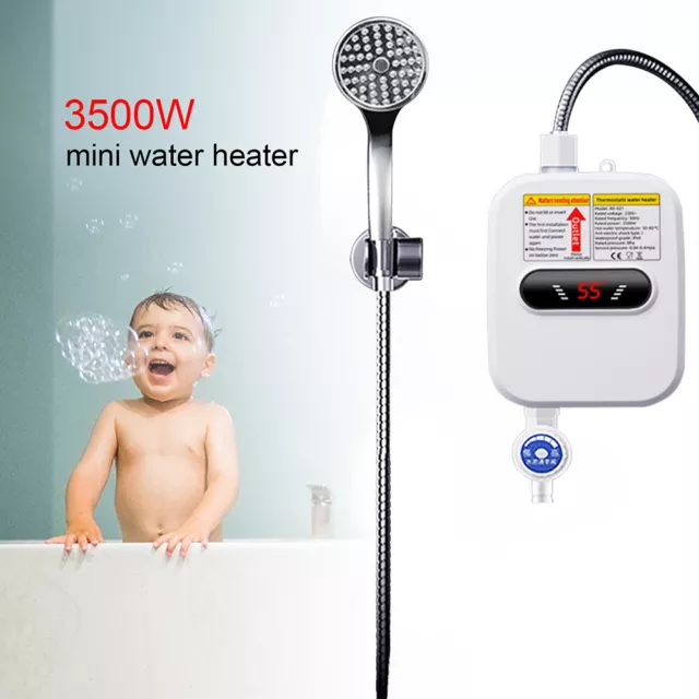 3500W chauffe-eau instantané petit chauffe-eau électrique avec pommeau douche