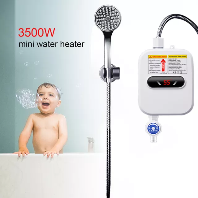 3500w Chauffe-eau Instantané Petit Chauffe-eau Électrique Avec Pommeau Douche