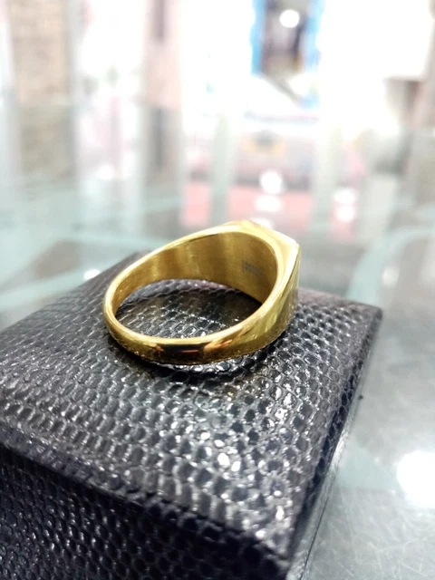 Oro bianco anello uomo oro trama circolare macchina 18 carati giallo rosa rosa personalità minimalista anello singolo | Jewelry