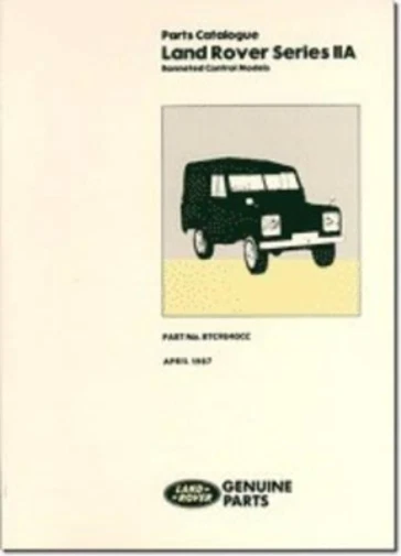 LAND ROVER SERIES 2A Bonneted Control Parts Catalogue (Poche) EUR 47,85 ...