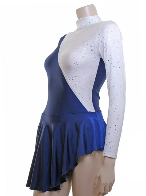 Skating/Majorette Dress Navy Lycra/Silver *New DESIGN*