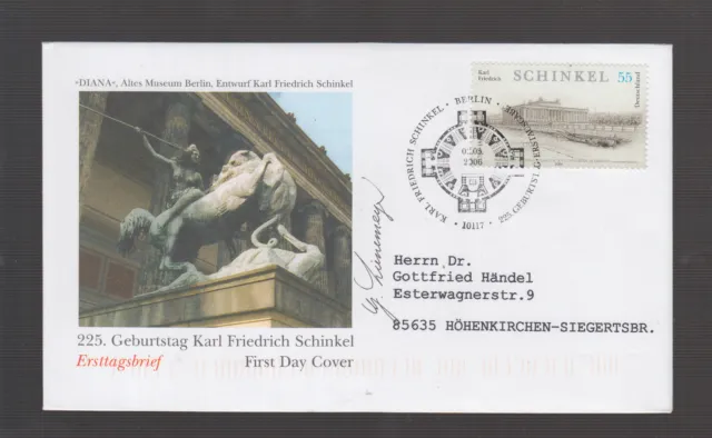 BRD 2006 FDC/Brief + rückseitig Beschreibung  Karl Friedrich Schinkel Baumeister