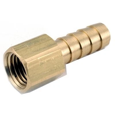 Inserto barba ottone, senza piombo, ID tubo 1/4 x 1/8 pollici. FPT -717002-0402