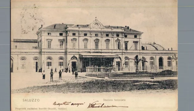 Cuneo Saluzzo Stazione Ferroviaria F. Piccolo  spedita franc. asp.