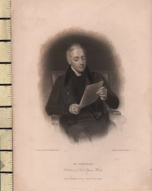 1833 con Fecha Georgiano Retrato Estampado ~ Mr Murry Editor