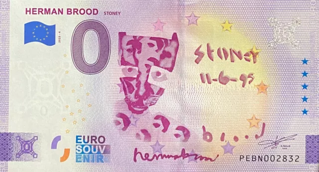 Billet 0 Euro Herman Brood Stoney Pays Bas 2023 Numero Divers