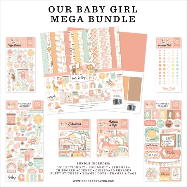 Echo Park Mega Bundle Collection Kit 12"X12"-Our Baby Girl