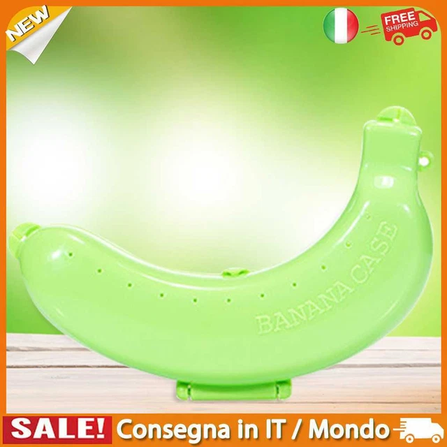 IT Plastic Banana Case Sealed Banana Storage Case for Travel Camping (Green)