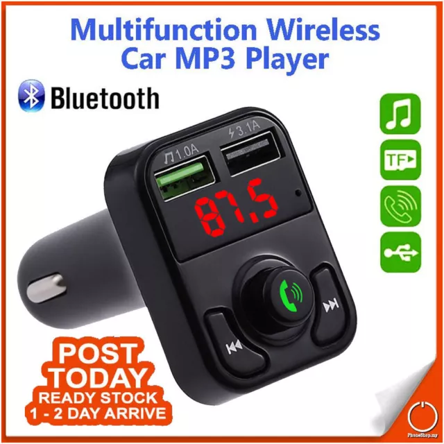 Bluetooth FM Transmitter Auto Kfz Radio Adapter Dual USB Ladegerät Handy Tablet