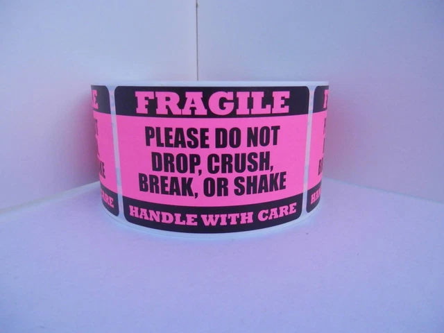 Packaging Labels Fragile Warning Stickers Packaging Box Safety Mailing Labels