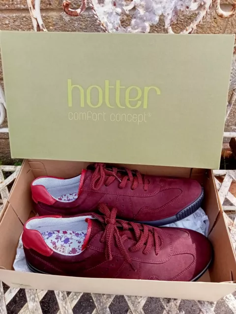 Hotter Ruby/Cherry Berry Harper Size 7.5 Shoes New