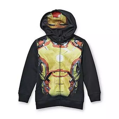 IRON MAN Boys Costume Hoodie HALLOWEEN Hooded Sweatshirt AVENGERS Marvel THOR
