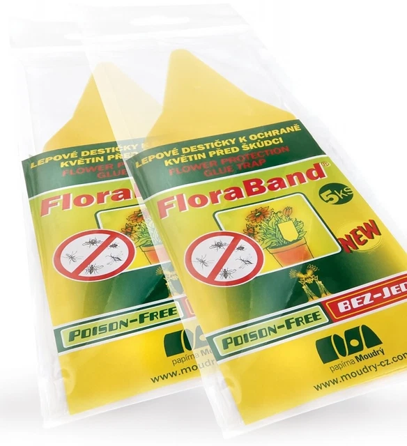 Sticky Glue Yellow INSECT Pest Killer TRAP Flower Protection Flycatcher 5Pcs 3