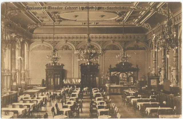 Saarbrücken, St. Johann, Neufangs Konzertsaal, Restaurant Lohrer, Ak von 1912