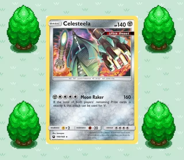 Pokemon : SM CELESTIAL STORM CELESTEELA 100/168 RARE LEAGUE PROMO