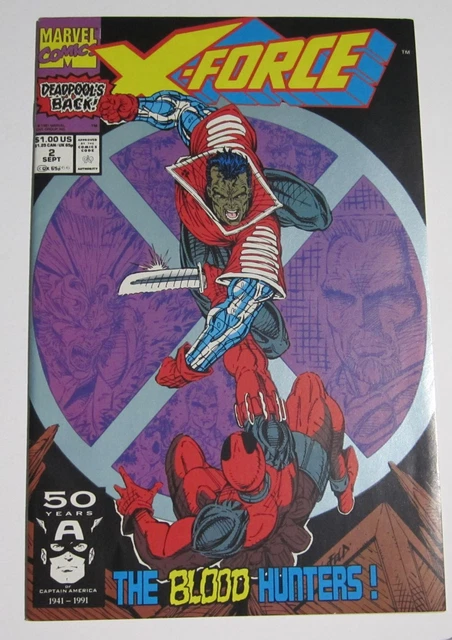 X-Force #2 Comic Book September 1991 Fine+ 6.5 Vintage Marvel 1990s