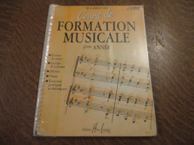 partition cours de formation musicale 4eme annee M. LABROUSSE