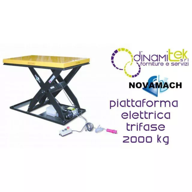 Npf200E Piattaforma Elettroidraulica Trifase Portata 2000 Kg Novamach Dimensioni