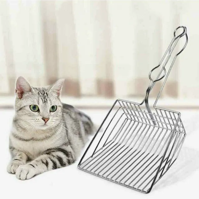 Cat Litter Scoop Deep Shovel Metal Scooper Sifter Cleaner Tool Colander Portable