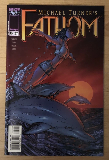 1999 Top Cow Michael Turner’s Fathom #5; First Print; Batman Ad; High-Grade