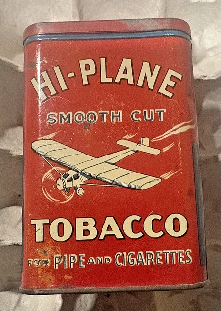 VINTAGE ADVERTISING Empty Hi-Plane Vertical Pocket Tobacco Tin D-192 $80.00 
