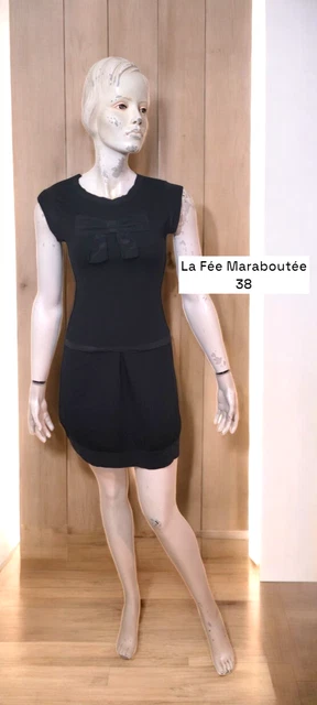 La Fée Maraboutée Robe Noire et Blanche - Taille M/38