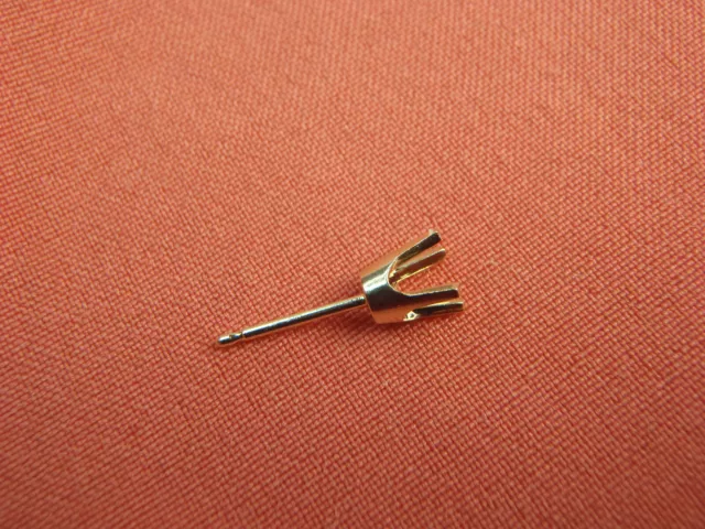 14k Yellow Solid Gold 4 Prong Round Earring Stud 1/4 Each Stuller's Series 1830