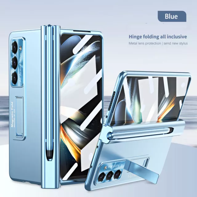 Magnetic Hinge 360° Protective Hard Case with S Pen for Samsung Z Fold 3 4 5 5G