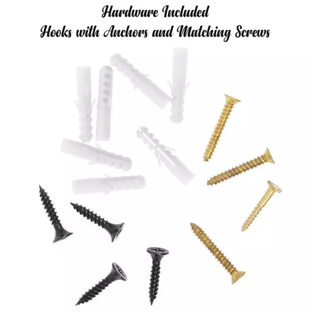 6 Pcs Vintage Peg Hanger Coat Rack Brass Wall Hooks Flower Hat Rack Towel Hooks 3