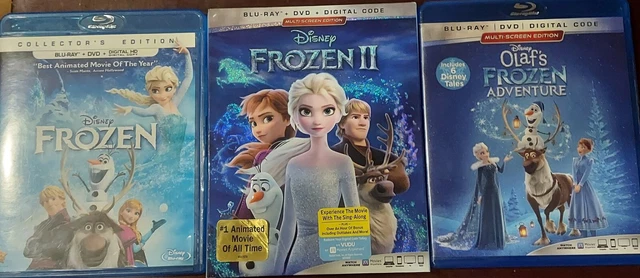 FROZEN, FROZEN II & Olaf's Frozen Adventure (3 Blu-ray/DVDs, Disney ...