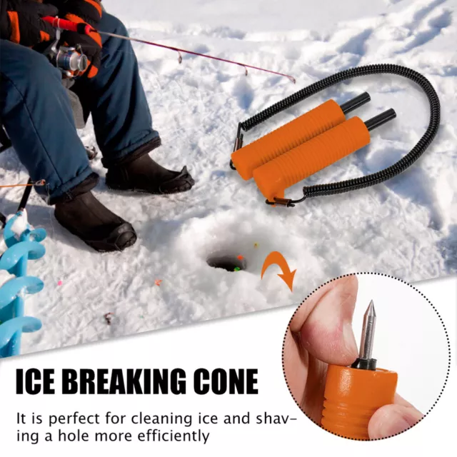 FISHING ICE CONE Stainless Steel Winter Ice Pick Fishing Emergency  Accessories £7.59 - PicClick UK
