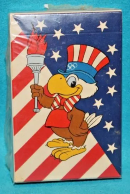 VINTAGE Sam The Olympic Eagle 1984 Deck of Playing Cards FACTORY SEALED