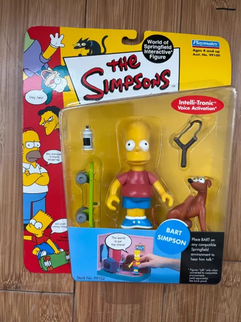 Neuf en Boîte Playmates Interactif The Simpsons Séries 1 Bart Action Figure Wos