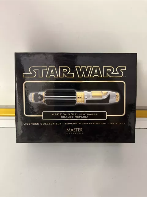 Star Wars Master Replicas .45 Scaled Mace Windu Lightsaber Sw-302 Collectible