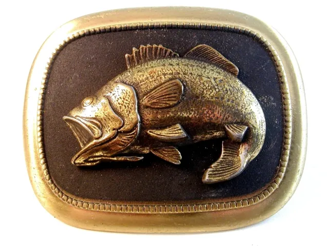 Vintage Large Mouth Bass Belt Buckle Made in U.S.A.