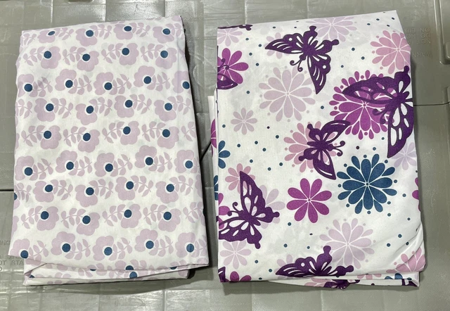 Lote de 2 hojas de cuna de flores y mariposas Trend Lab NUEVAS