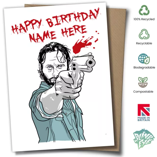 The Walking Dead Rick Grimes Personalised Birthday Card