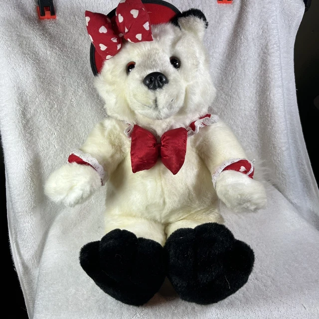 VTG 1993 Arctic White Fox Wolf STUFFED ANIMAL PLUSH CREATIONS Red Hat Hearts VTG 1993 Arctic White Fox Wolf STUFFED ANIMAL PLUSH CREATIONS Red Hat Hearts