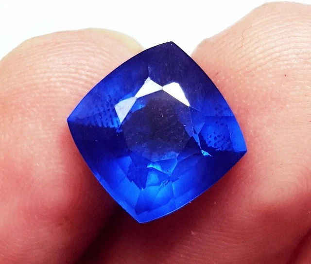 Naturel Topaze Bleu Londres Coussin Forme 6.75 CT Ggl Certifié Desseré Gemme