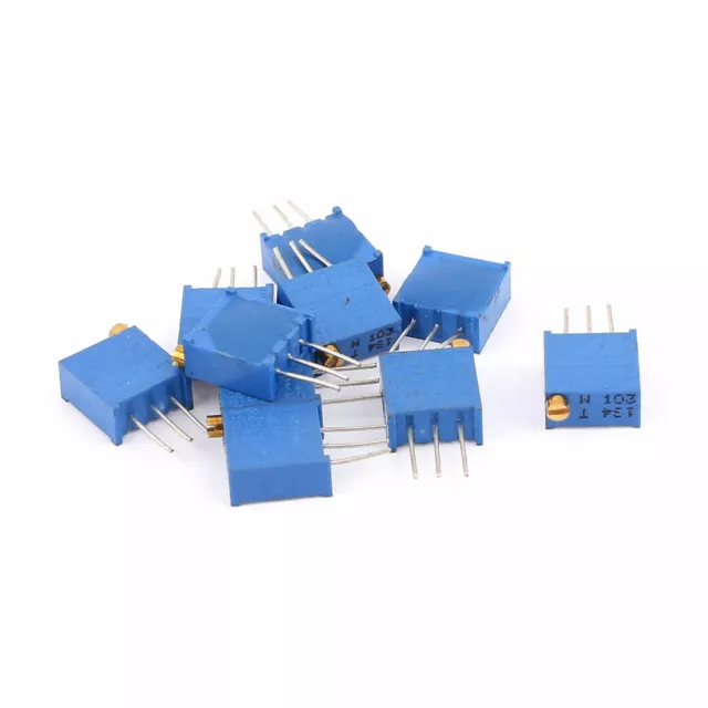 10 Pcs 3296W 10K ohm Multiturn Potentiometer Pot Variable Resistor