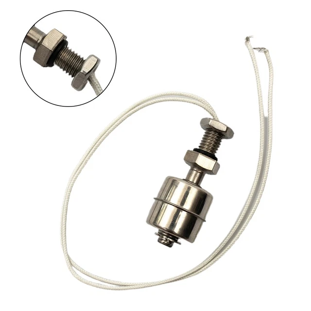 Capteur Niveau Eau En Inox - Interrupteur à Flotteur 75mm | AC/DC Compatible | Pour Piscine, Réservoirs