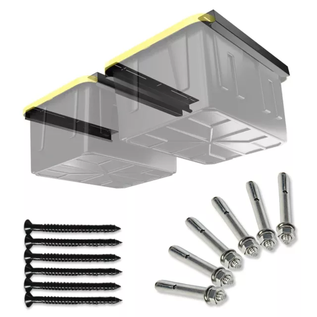 Garage Tote Slide Storage System / Bin Organization slides, Hardware Included