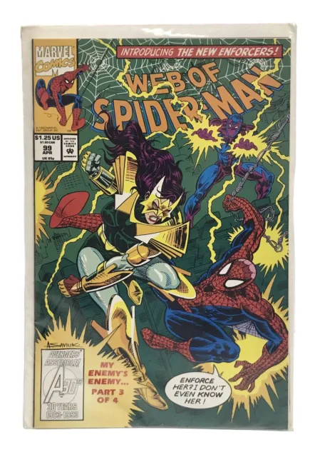 Marvel Comics, Web Of Spiderman Vol 1  #99 April 1992 Introducing New Enforcers