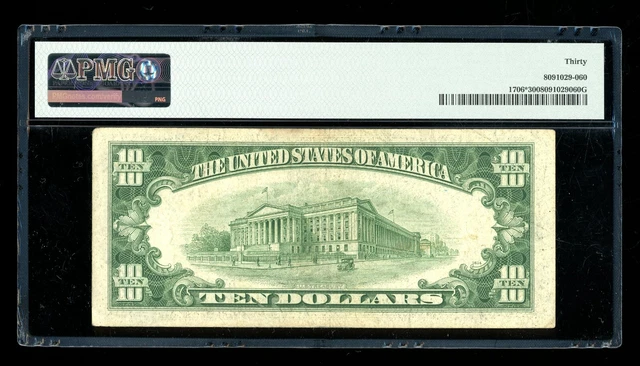 DBR 1953 $10 Silver STAR Fr. 1706* PMG 30 Serial *00505236A 2