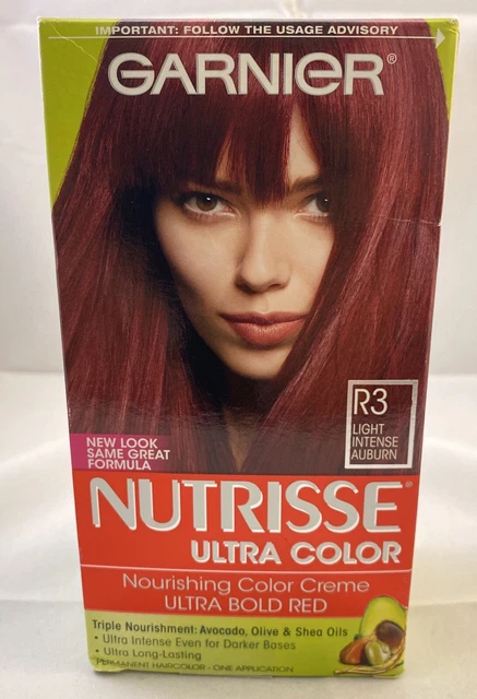 Nutrisse R3 GARNIER NUTRISSE ULTRA Color # R3 Light Intense Auburn Hair Coloring 1 ...