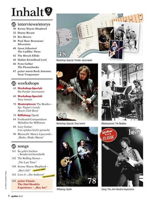 Guitar 09 2017 Avec Gitarre Playalongs Et Test Hagstrom Fantomen Électrique 3