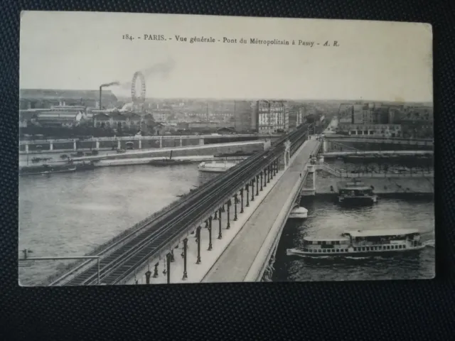 CPA 75 PARIS - Vue Générale - Pont du Métropolitain à Passy