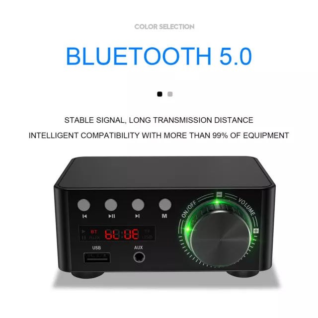 HiFi Bluetooth 5.0 Digital Power Sound AMPLIFICATORE Stereo Audio Receiver USB