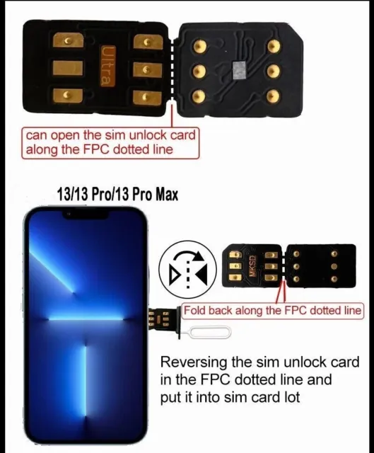 MKSD Ultra RSIM Unlock Chip Service Card For iPhone 13 12 11 Pro Max X XR 8 7 6